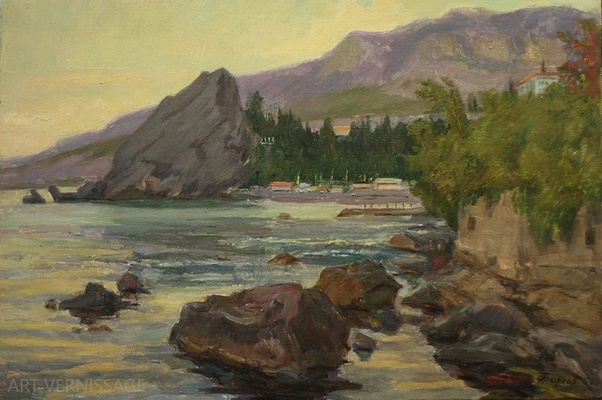 Скалы у моря - картина А.П.Фирсова
