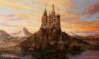 Россия, холодный рассвет - картина Г.Инешина