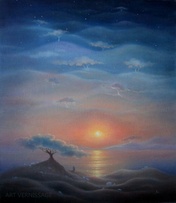 Посвящение в небо- картина Л.А.Помещиковой