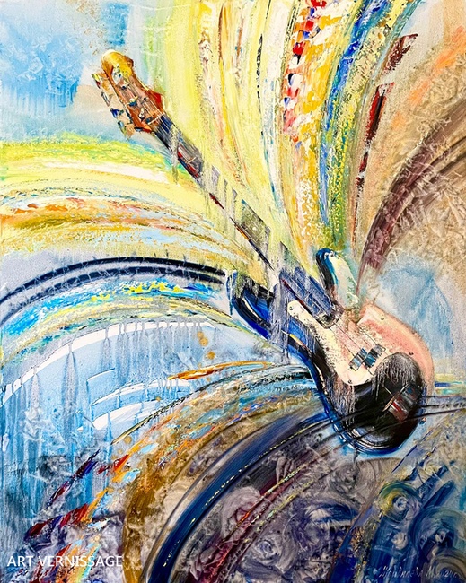 Симфония цвета, бас-гитара - картина М.Н.Жгивалевой