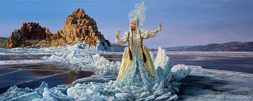 Январь, первый лед - картина Г.Инешина