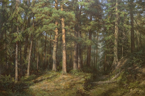 Хвойный лес - картина В.Г.Зайцева