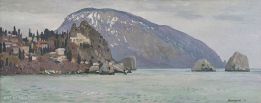 Гурзуф, Аю-даг - картина В.Н.Водолазского, крымский пейзаж
