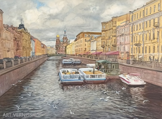 Санкт-Петербург, канал Грибоедова - картина А.Б.Ефремова
