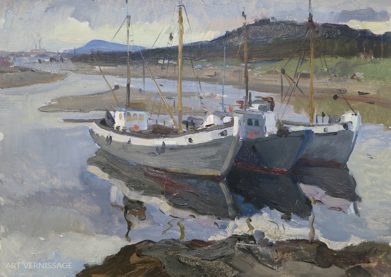 Баркасы, Кандалакша - картина Е.П.Фирсова