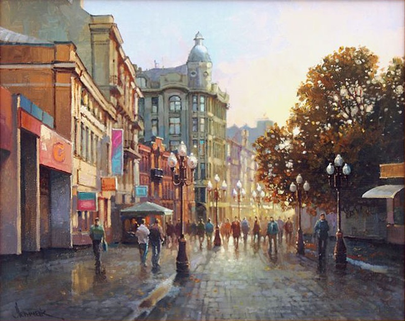Старый арбат рисунок