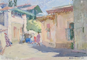 Солнечная улица - картина А.П.Фирсов