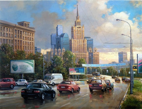 Москва. Летний вечер. Картина М.В.Ланчака