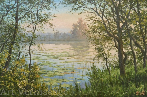Весенний туман - картина М.А.Ильина