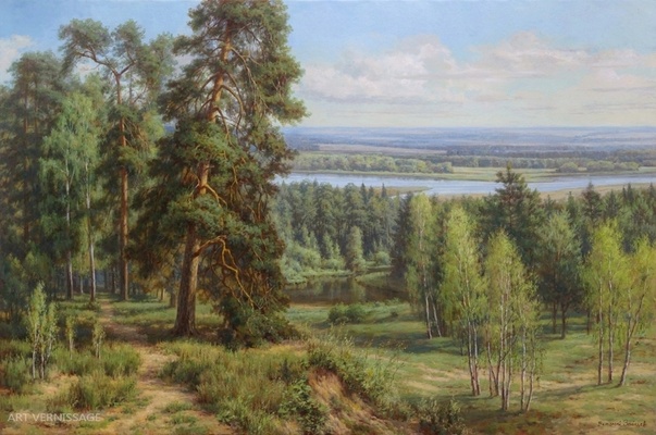 Над лесной равниной - картина В.Г.Зайцева