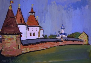 Монастырь - картина Ю.П.Лежникова