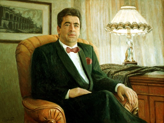 Мужской портрет в кресле художник И.В.Разживин