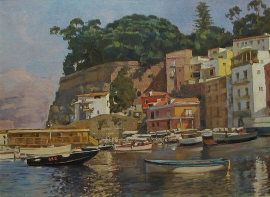 Сорренто, большая гавань - картина В.А.Лаповка