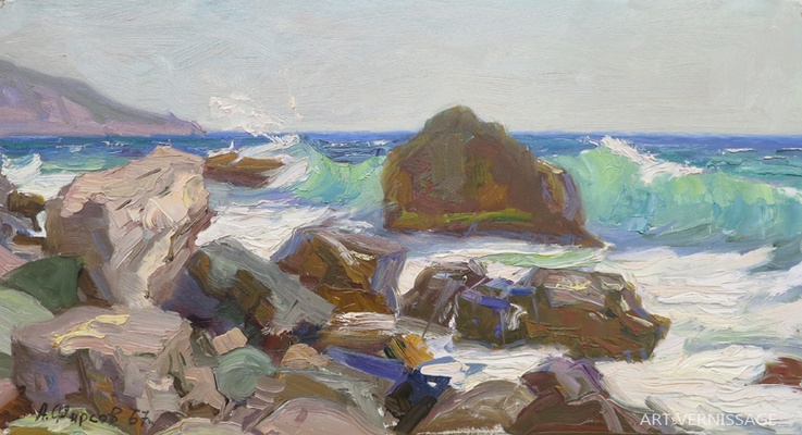 Берег Крыма - картина А.П.Фирсова, советская живопись