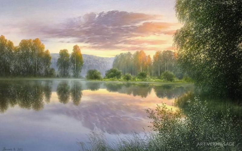 Тихий вечер - картина В.Н.Палачева, пейзаж