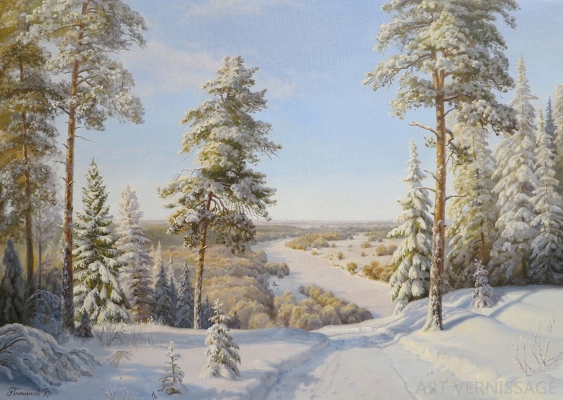 Снежные дали - картина В.В.Потапова