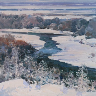 Зимушка - картина А.И.Бабича, пейзаж