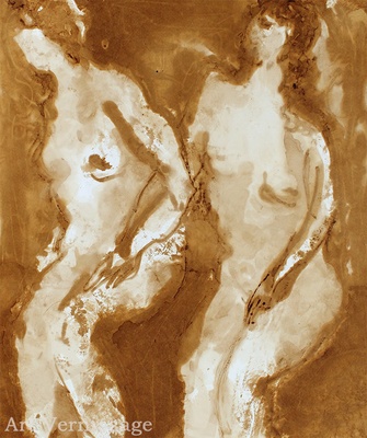 Сидящие - картина Л.А.Малафеевского