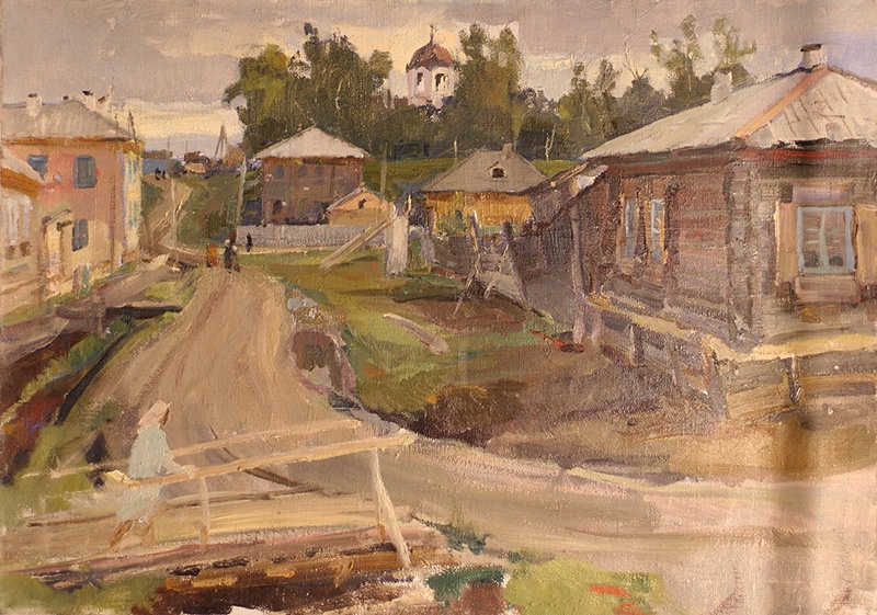 Сельский мостик - картина А.П.Фирсова