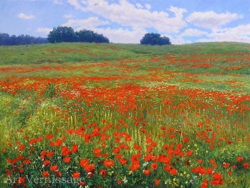 Маковое поле - картина Г.Кириченко