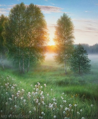 В лучах заката - картина В.Н.Палачева