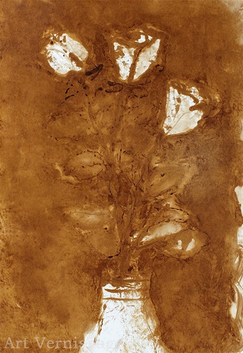 Три розы - картина Л.А.Малафеевского