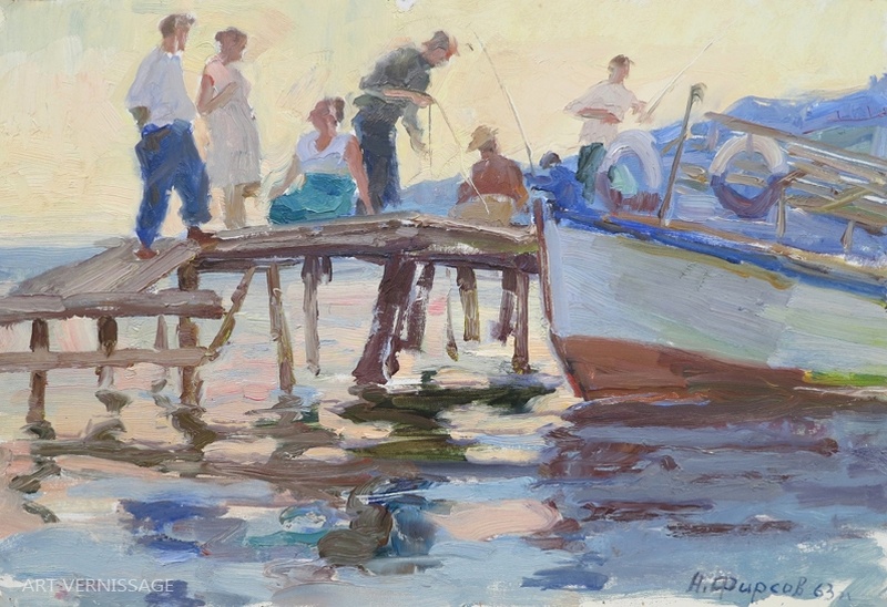 Вечер на причале - картина А.П.Фирсова