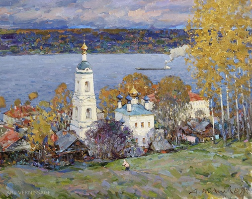 Осень, Плёс - картина А.В.Шевелева, пейзаж