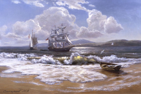 Соленый ветер репродукция картины М.А.Сатарова