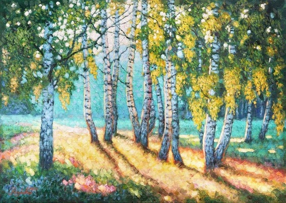 Встречая солнце - картина И.В.Разжвина