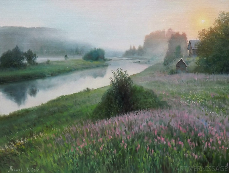 Деревенское утро - картина В.Н.Палачева
