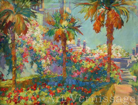 Праздник цветов во дворце - картина И.П.Миргорода