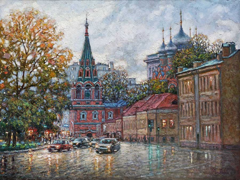 Москва под осенним небом - картина И.В.Разживина