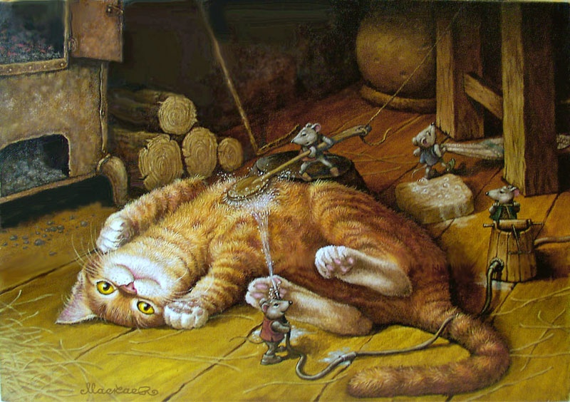 Купание красного кота - репродукция А.В.Маскаева