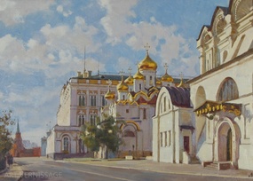 Соборы Кремля - картина В.А.Лаповка