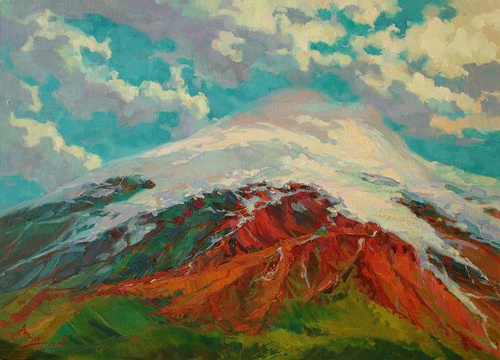 Сияние вершин. Эльбрус - картина И.П.Миргорода