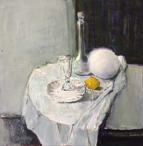 Серия "Натюрморт на круглом столе" 1 - картина Л.А.Малафеевского