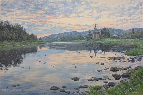 Летний тихий вечер - картина А.Б.Ефремова