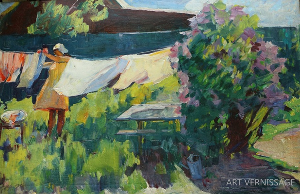 Весенний ветер - картина Ю.П.Лежникова