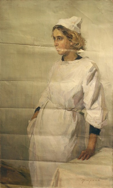 Портрет санитарки - картина А.П.Фирсова