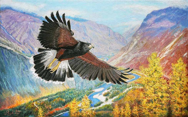 Парящий орел - картина И.В.Разживина