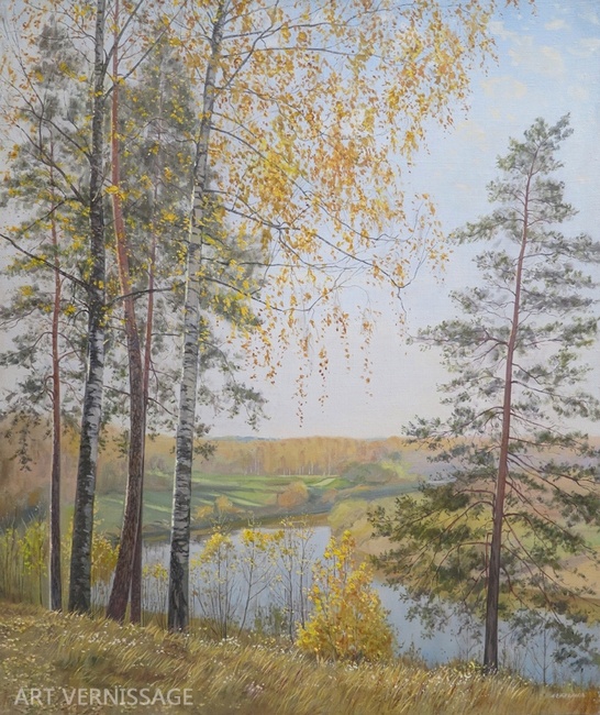 Октябрь, Которосль - картина А.Б.Ефремова