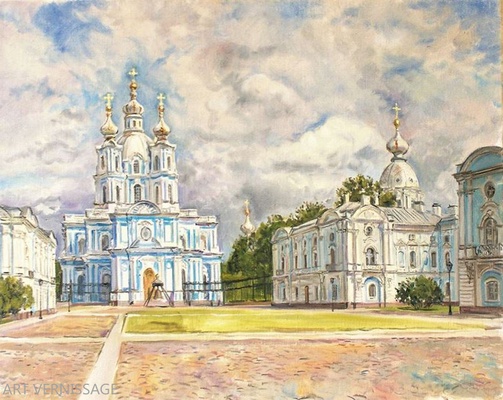Смольный монастырь - картина А.Б.Ефремова
