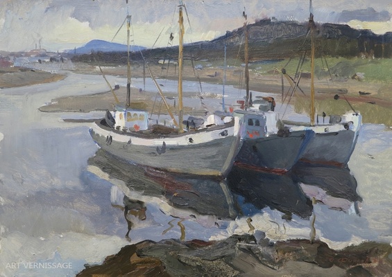 Баркасы, Кандалакша - картина Е.П.Фирсова