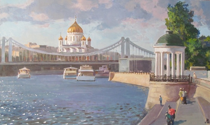 Москва-река у ЦПКО - картина В.А.Лаповка