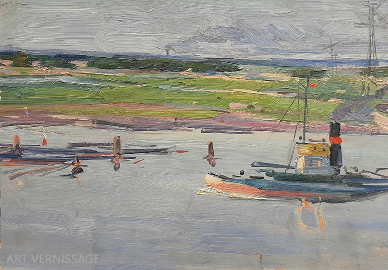 Порт Бакарица - картина Ю.П.Лежникова