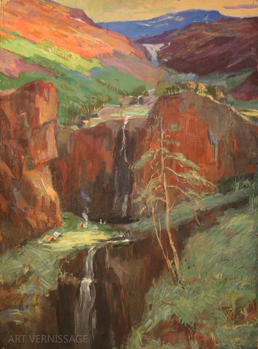 Река в горах - картина А.П.Фирсова