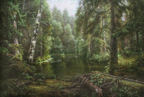 Шепот леса картина В.Г.Зайцева