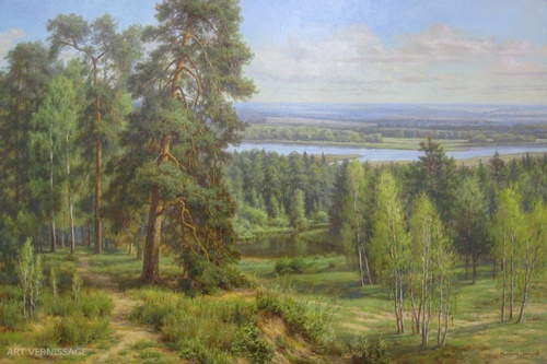 Над лесной равниной - картина В.Г.Зайцева