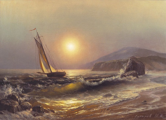 Яхта репродукция картины М.А.Сатарова